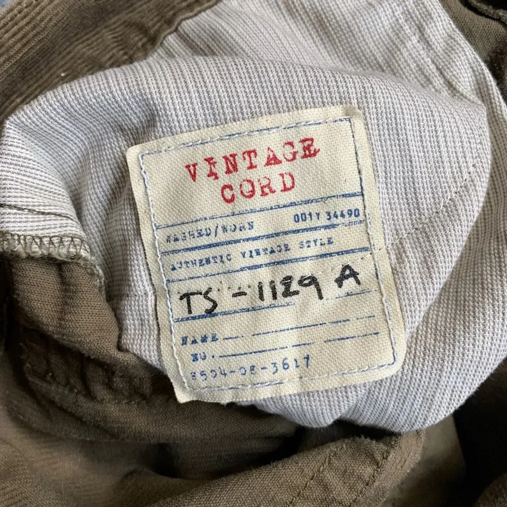 J Crew Pants Mens 32 Vintage Cord Straight Leg Mid Rise 5 Pocket Corduroy Chino